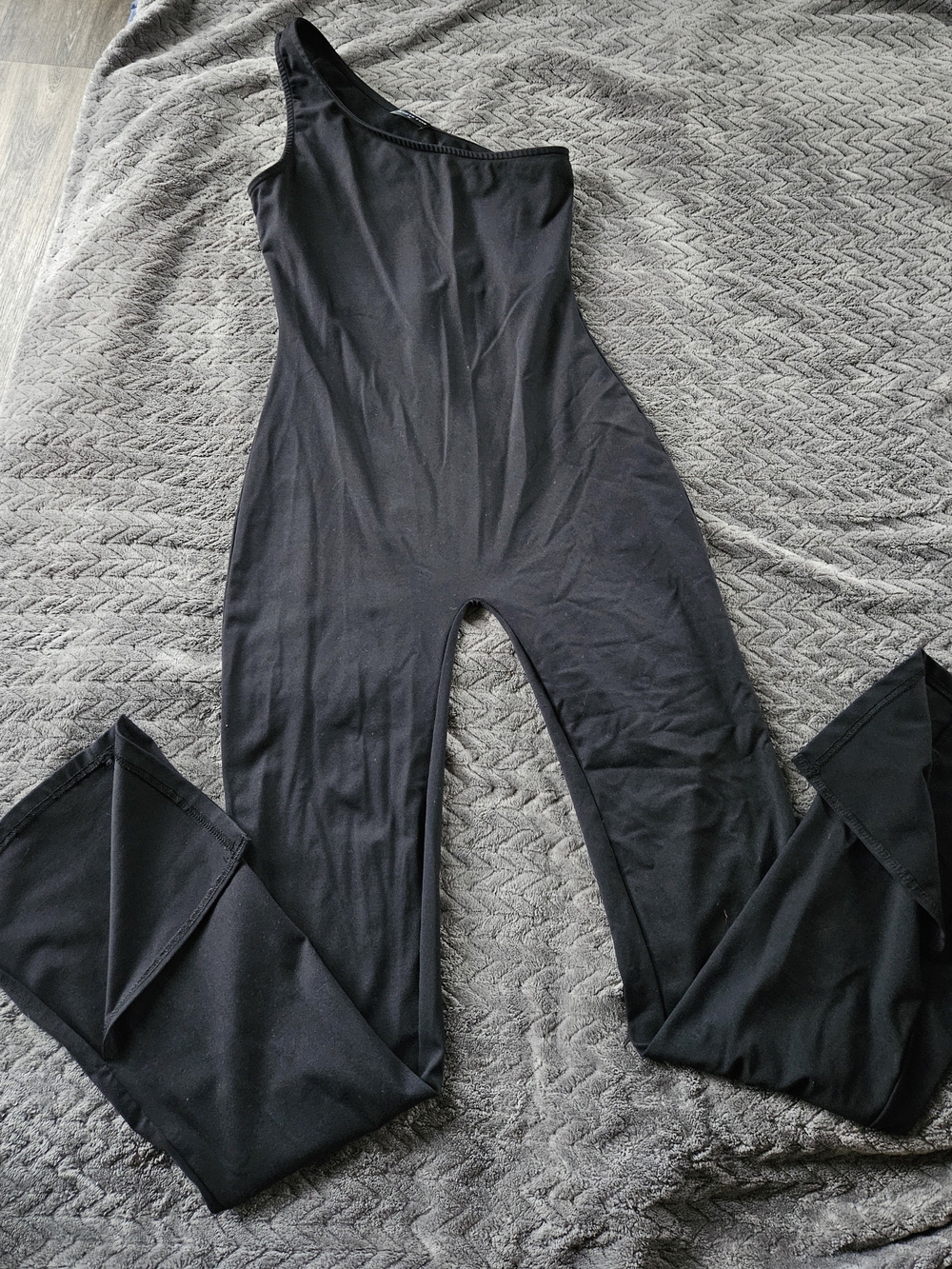 White Fox Boutique One-Shoulder Black Jumpsuit